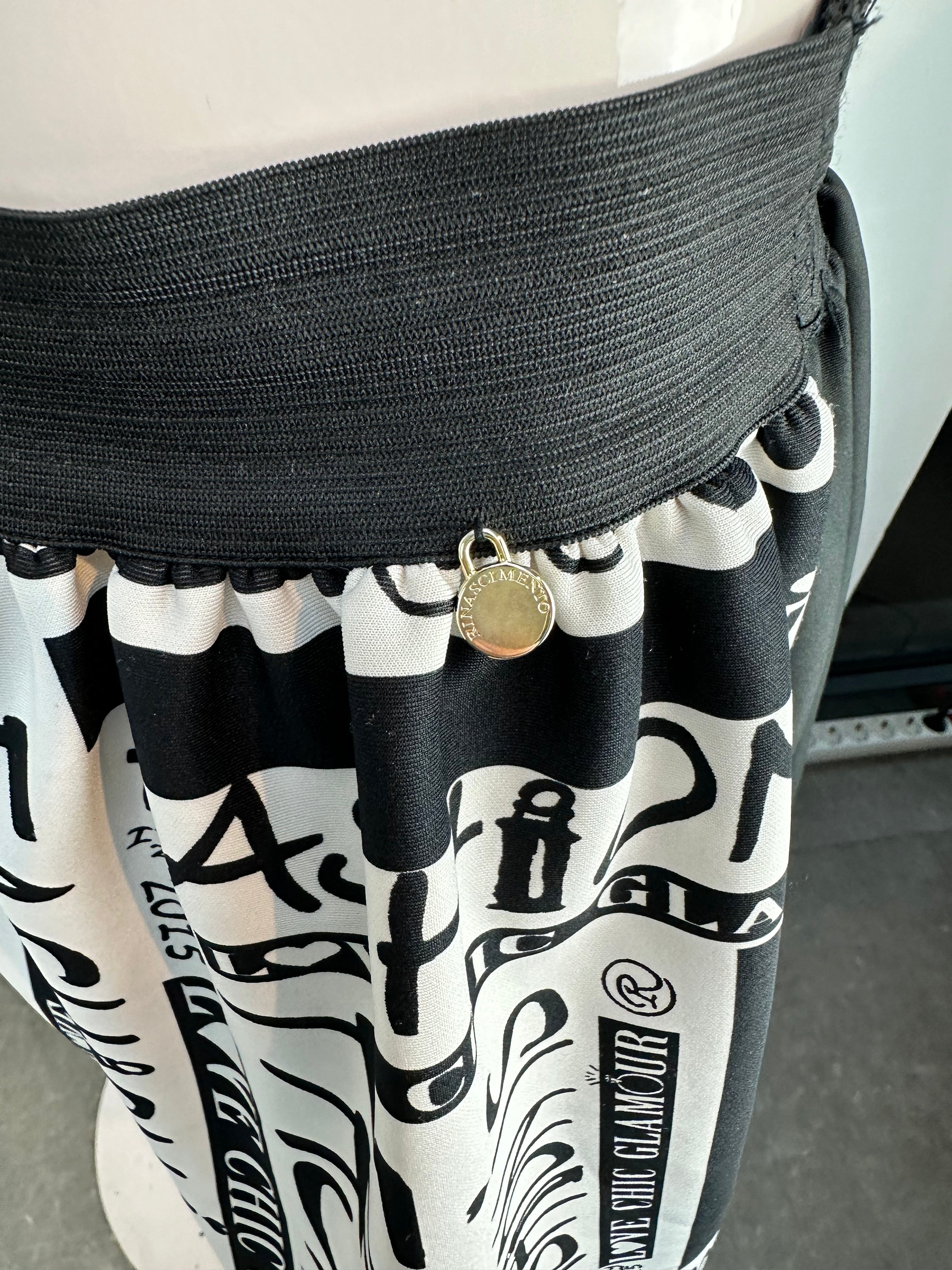 Rinascimento Zwart-witte Rok Maat L