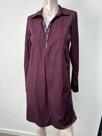 Nikkie bordeaux rood jurkje maat 32