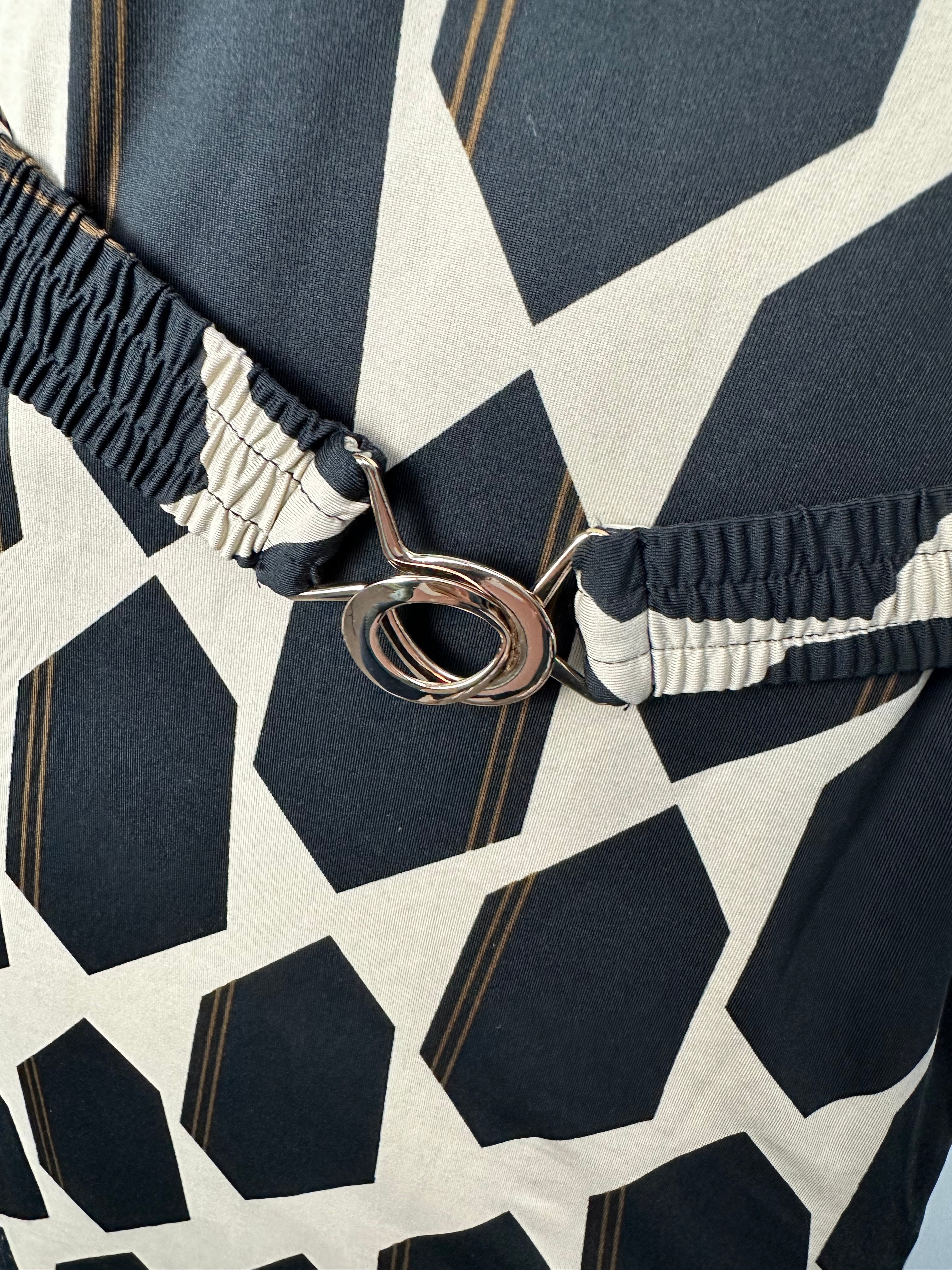 K-design Jurk maat xxs beige; zwart