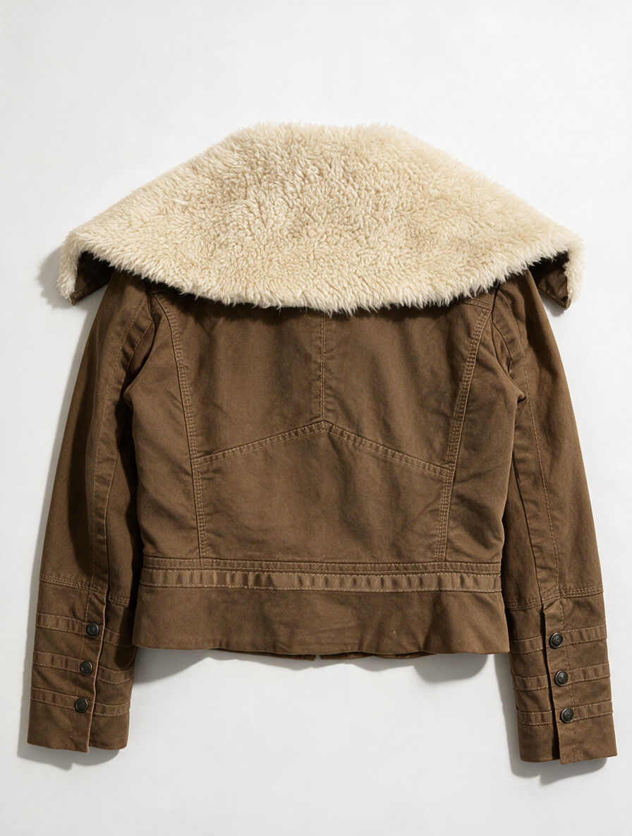 SY by Steps - Jas - bruin, ritssluiting, teddykraag - XL