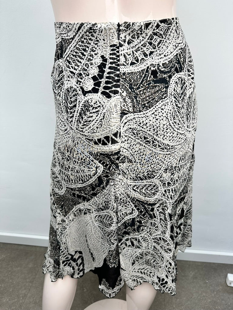 Elisa Cortes zwart witte rok maat 42