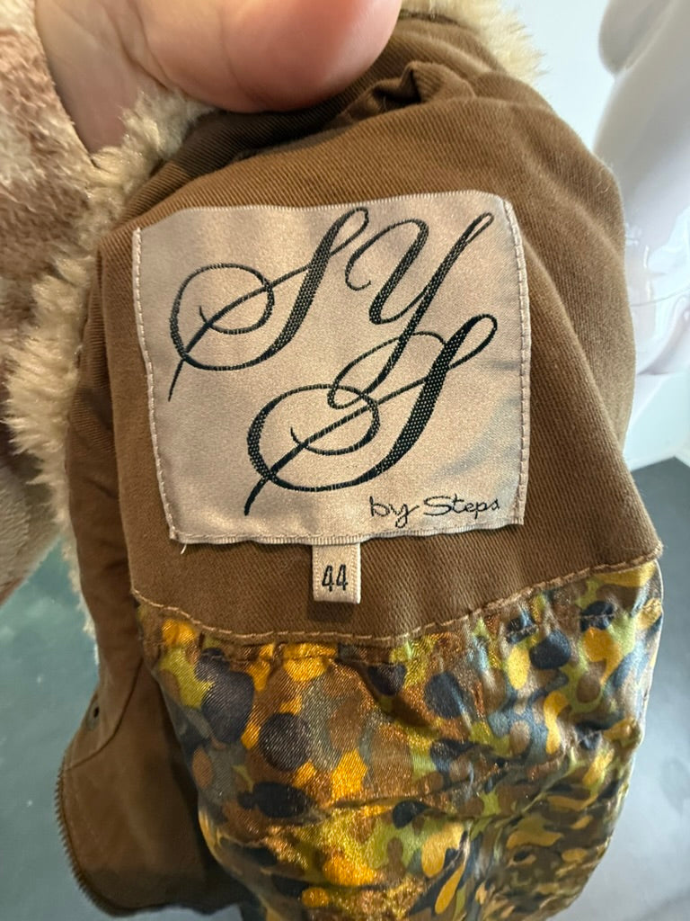 SY by Steps - Jas - bruin, ritssluiting, teddykraag - XL