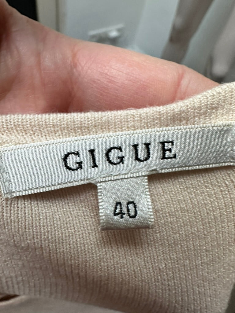 Gigue beige trui met knoopjes maat 40