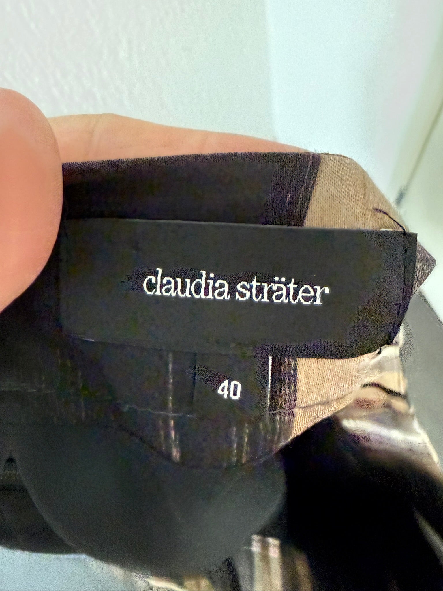 Claudia Sträter - Rok - grafisch patroon, brede tailleband, boven de knie - L