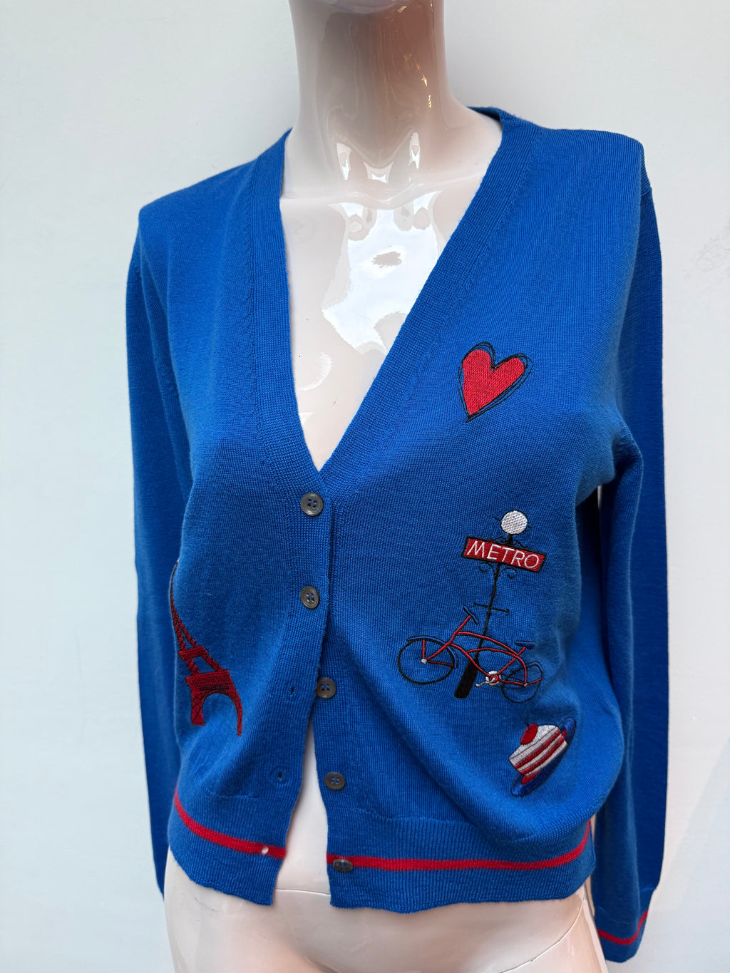 Riani vestje met lange mouw "Paris" blauw maat 36