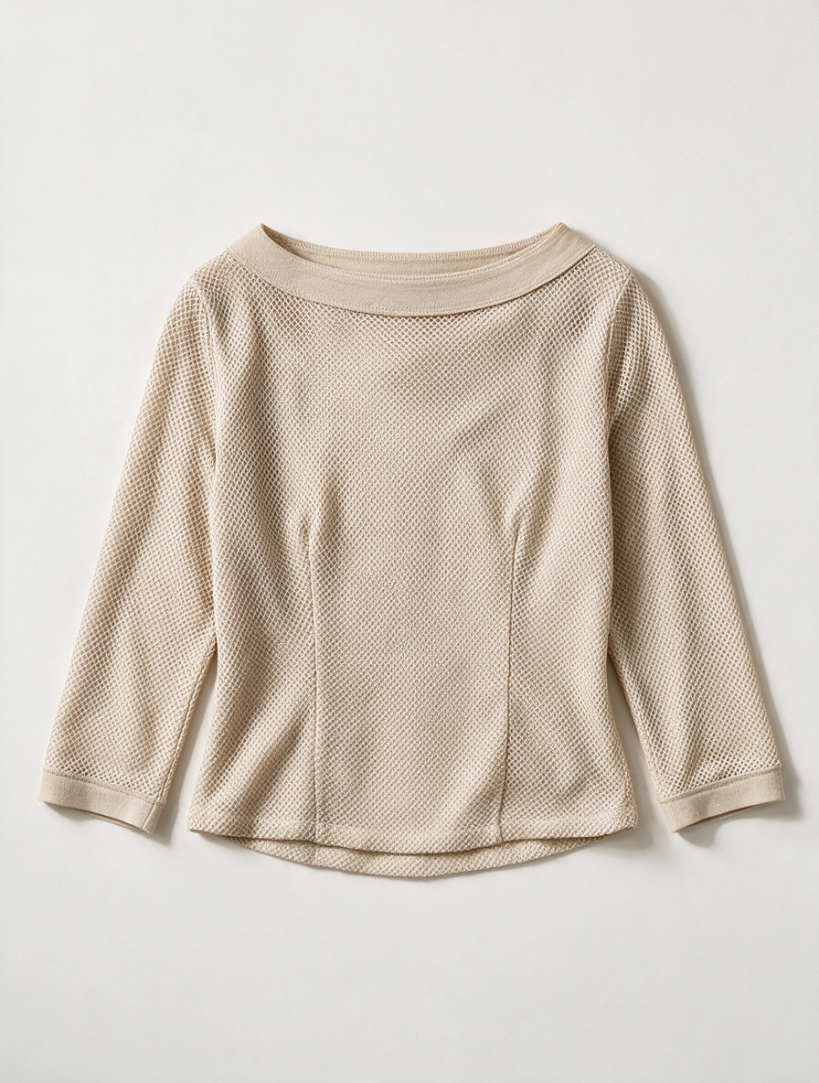 AIRFIELD - Vest - lichtbeige, opengewerkt mesh, zonder sluiting - S