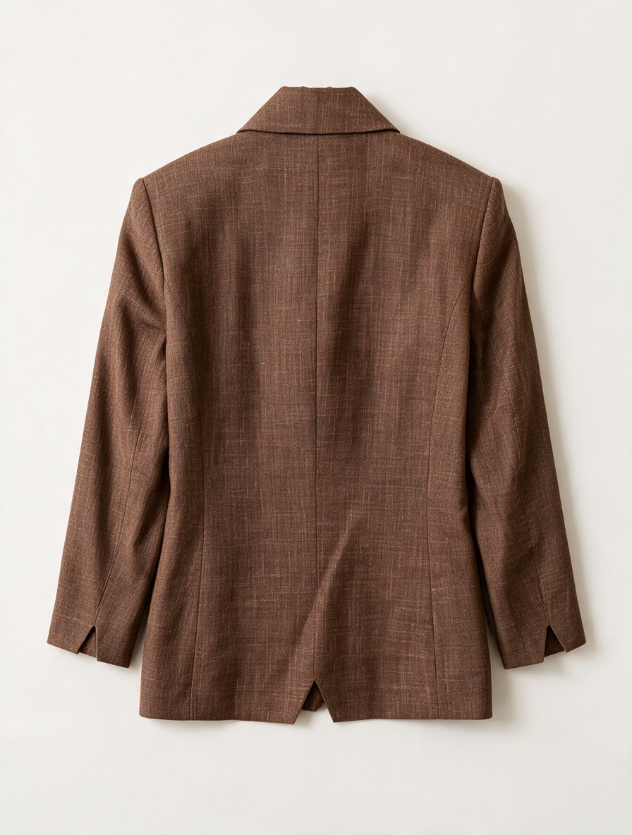 emine’ - Blazer - bruin, verborgen sluiting, opgestikte zakken - XXL