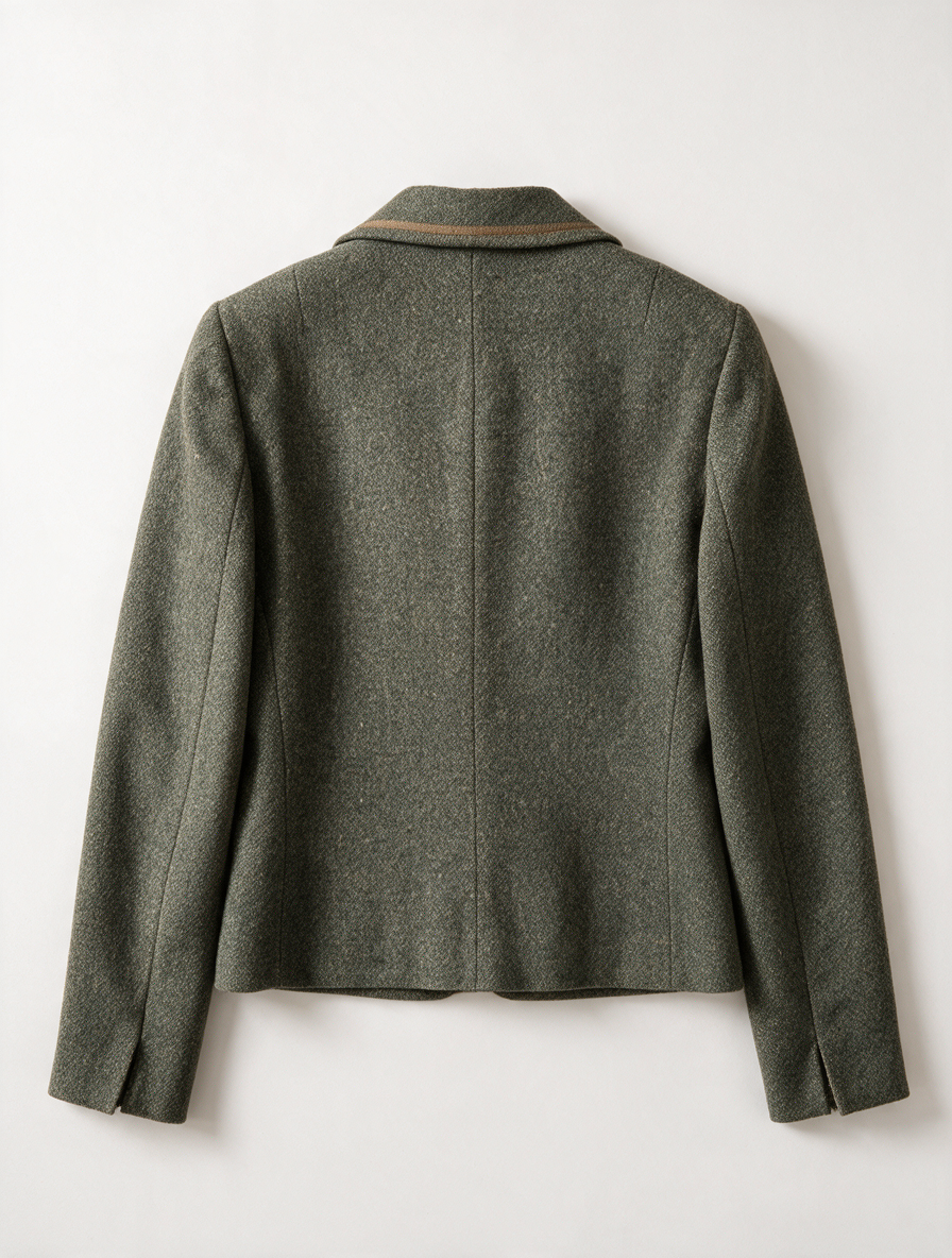 MONA - Blazer - groen, 100% scheerwol, getailleerd - XL
