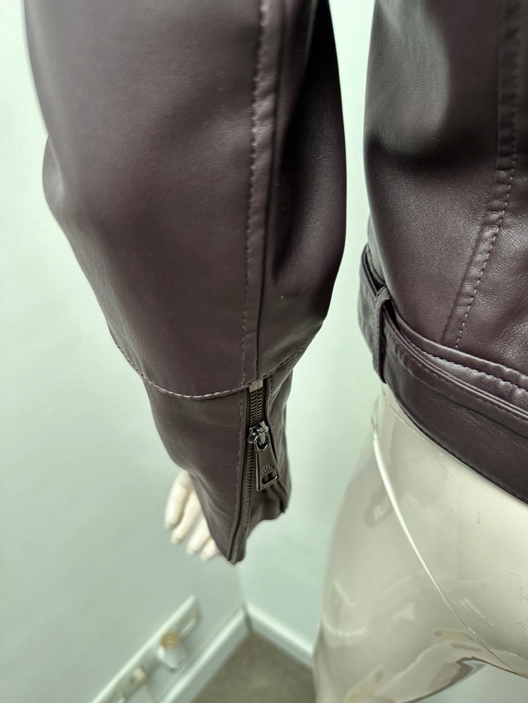 Ted Baker paars vegan leather jack maat 0