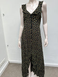 Colourful Rebel lange jurk zwart/geel maat XL