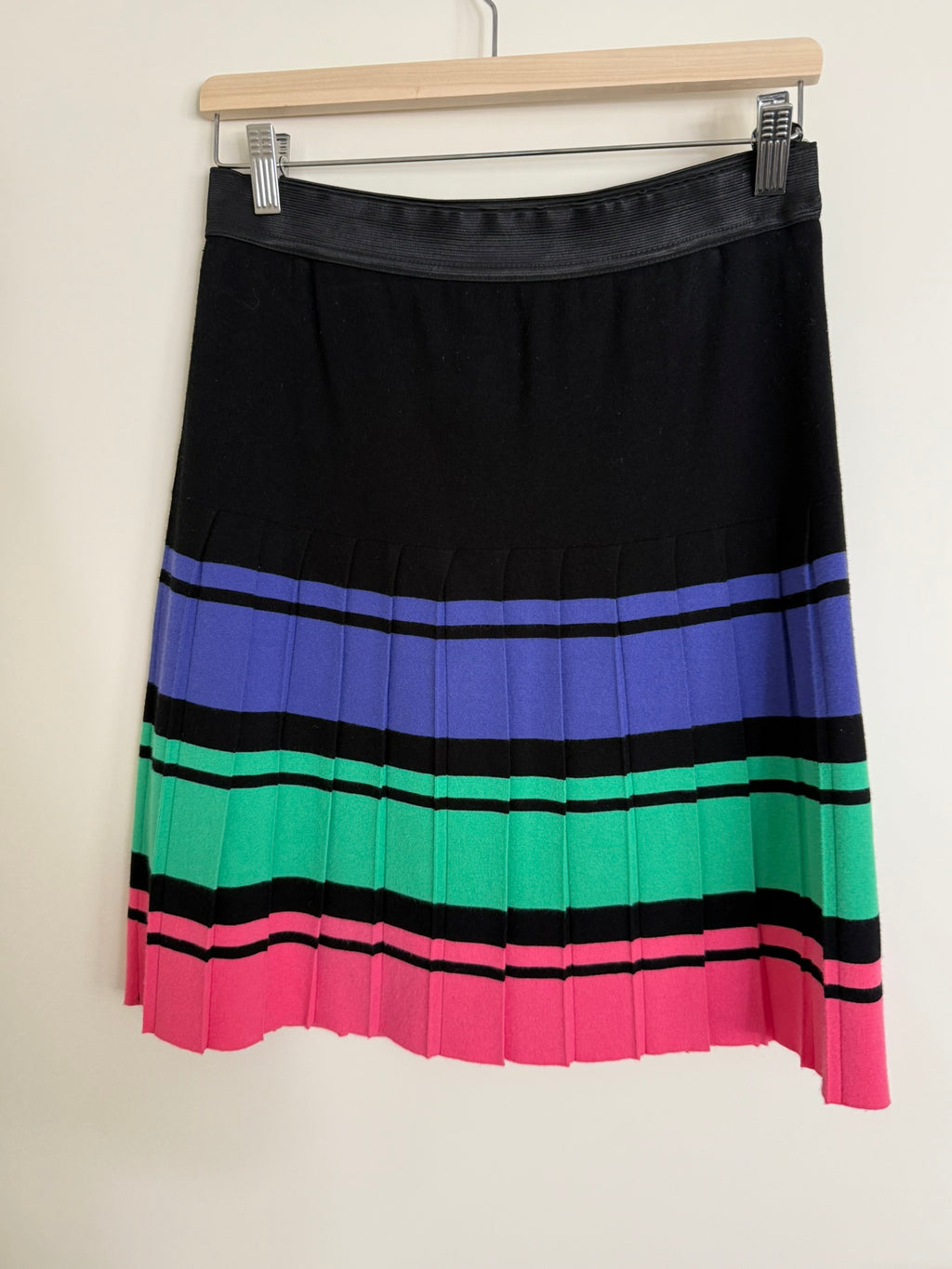 Marc Cain - Rok - plissé, kleurblokken, elastische tailleband - S