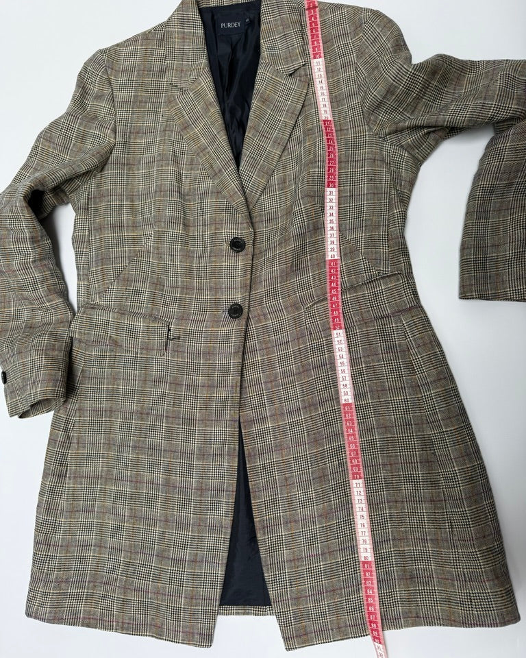 Purdey Blazer maat 42 Bruin met een ruitpatroon
