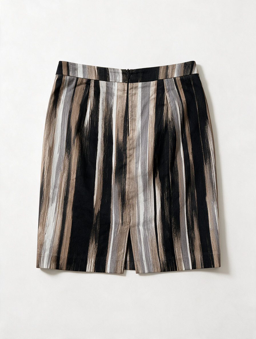 Claudia Sträter - Rok - grafisch patroon, brede tailleband, boven de knie - L