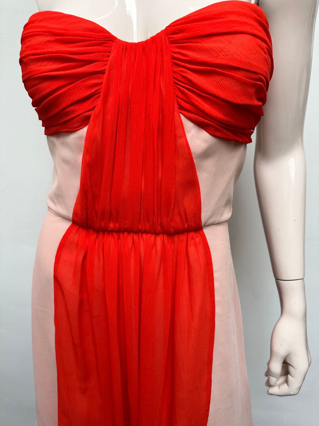 Erin Fetherston cocktailjurk roze/rood maat 6
