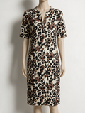 Studio Anneloes - Jurk - panterprint, V-hals, stretch