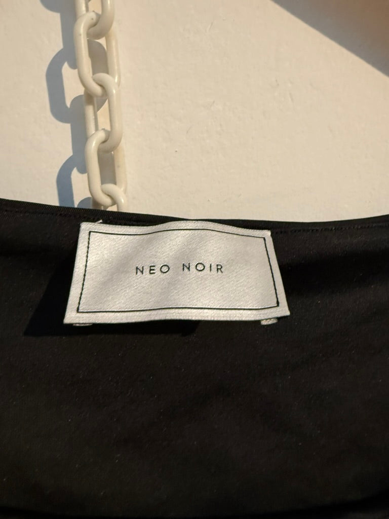 NEO NOIR - Hemdje - zwart, stretch jersey, aansluitend model - XL