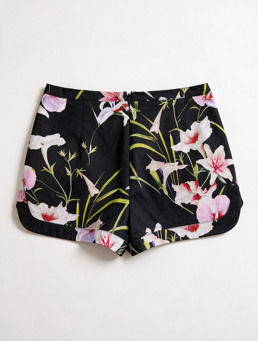 TED BAKER LONDON - Korte broek - bloemenprint, decoratieve ritsen - XS
