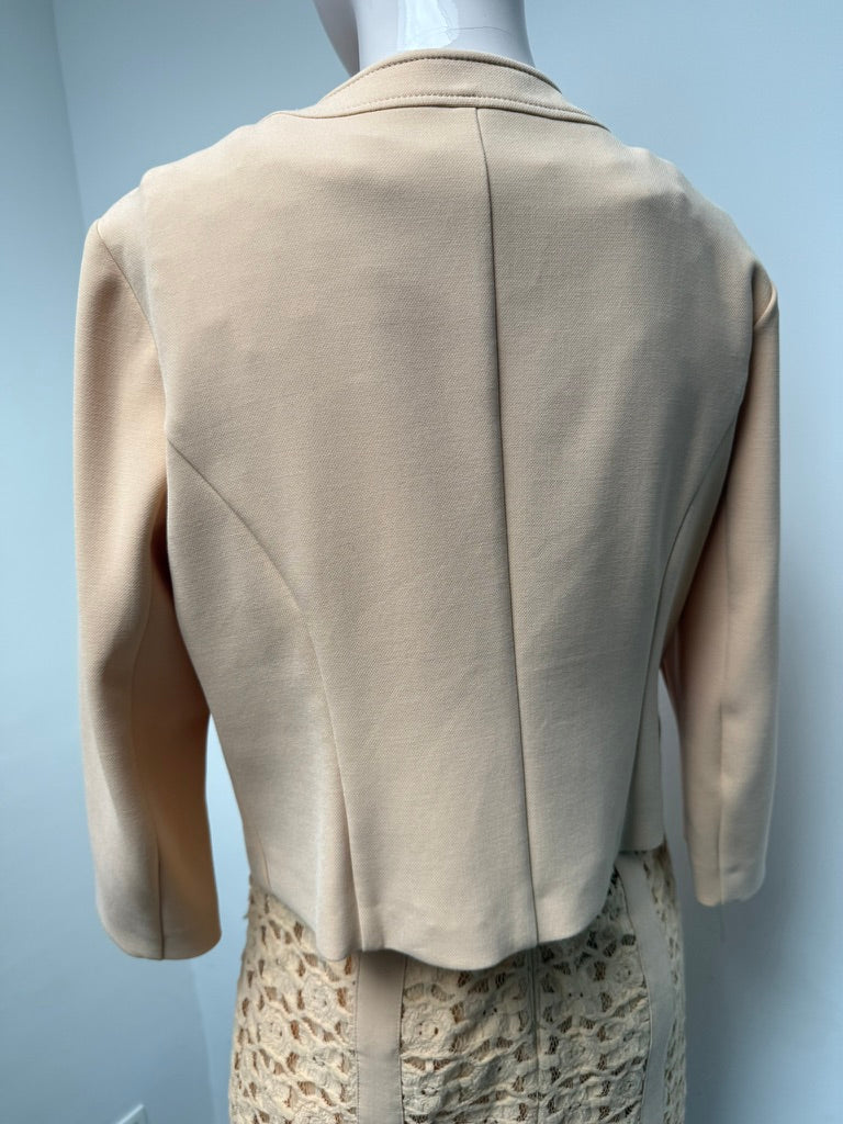 Caroline Biss - Blazer - beige, ritssluiting, driekwart mouwen - L