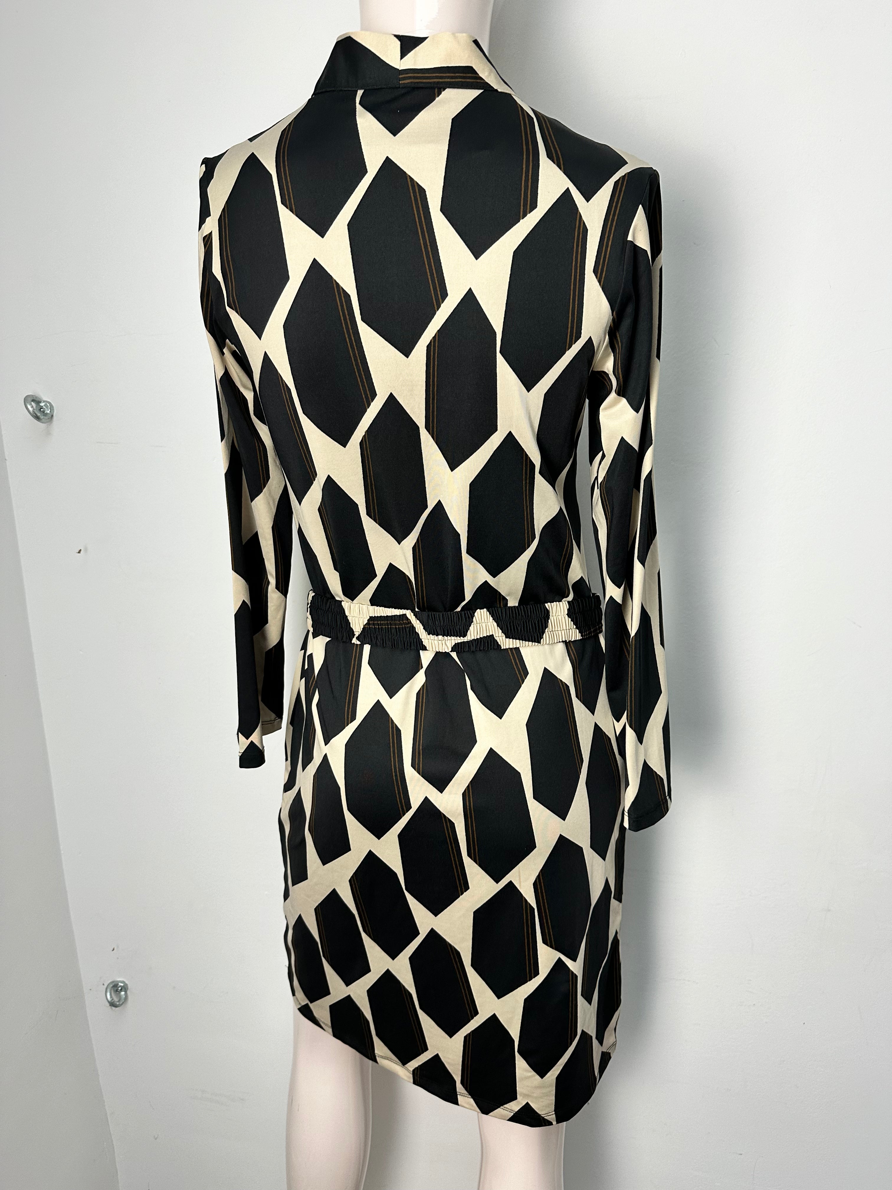 K-design Jurk maat xxs beige; zwart