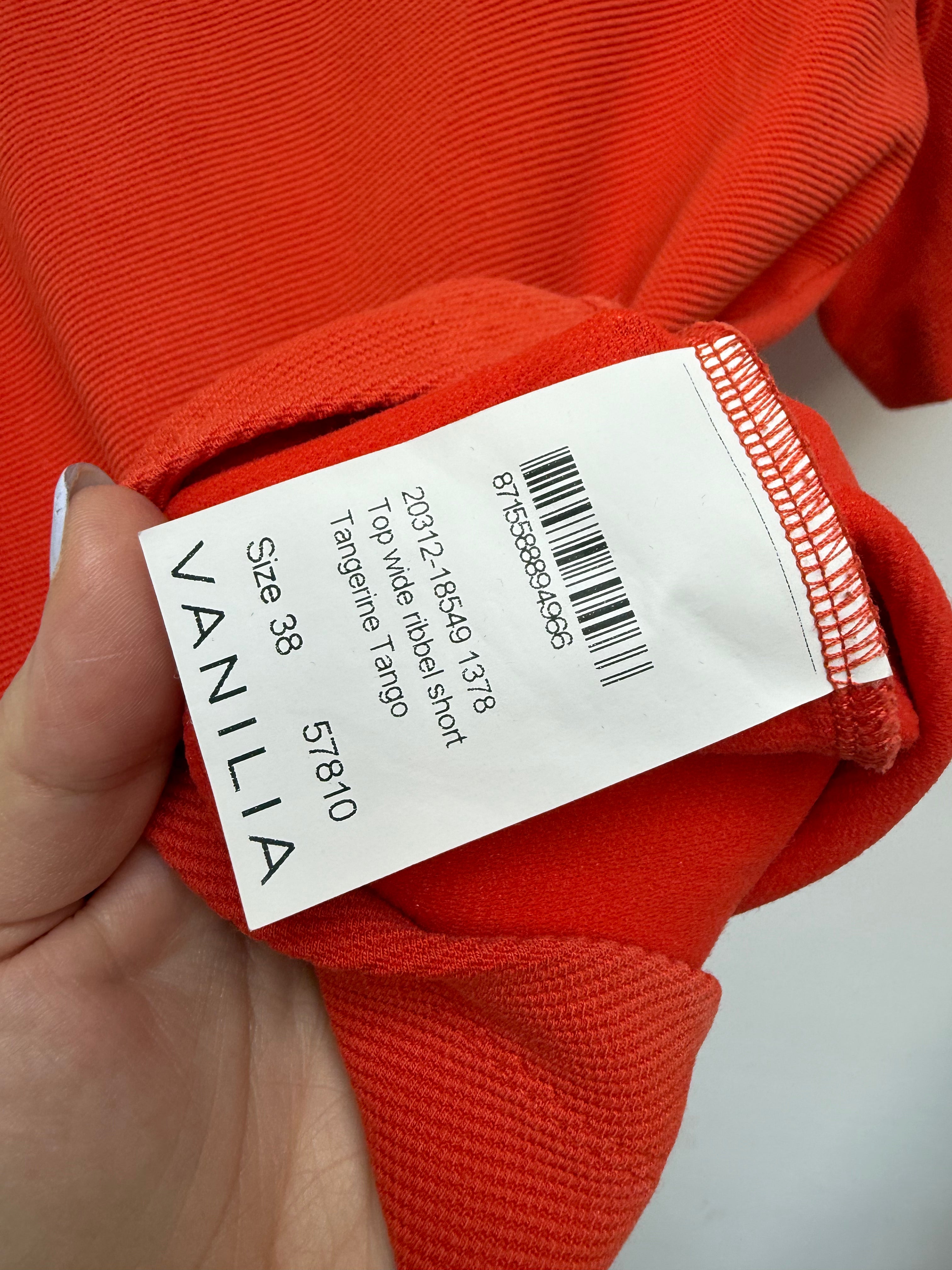 Vanilia oranje top maat M