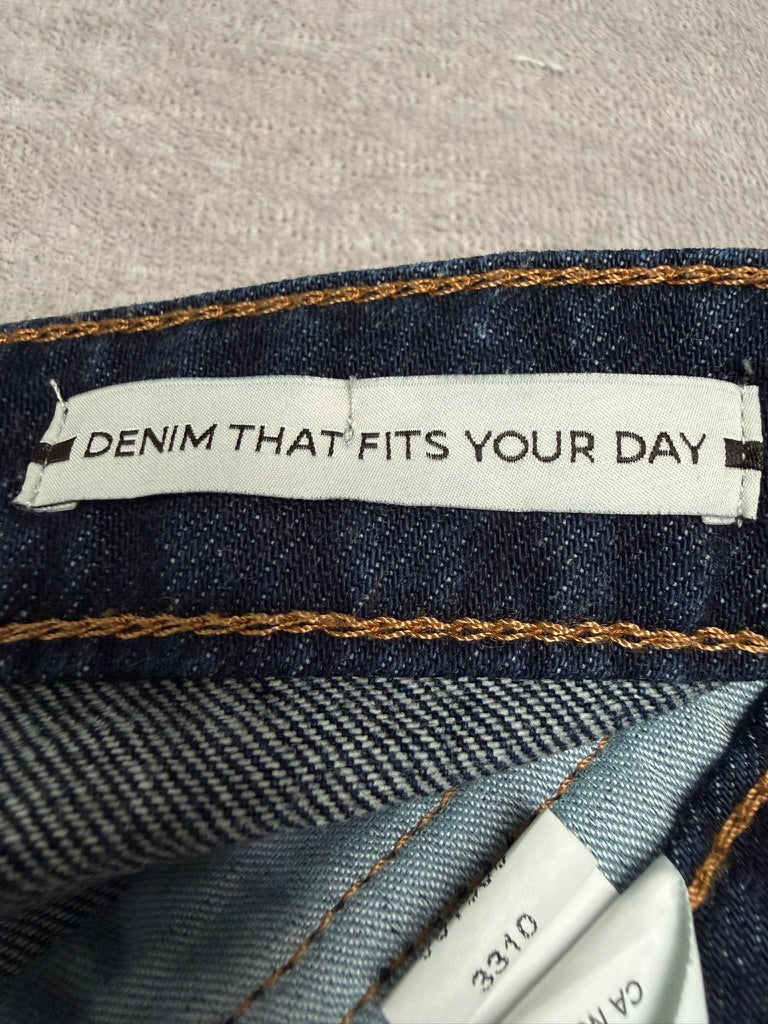 COJ Cup of Joe Denim Elodie Wide Straight Jeans W30 L30 – Donkerblauwe Raw Denim Jeans