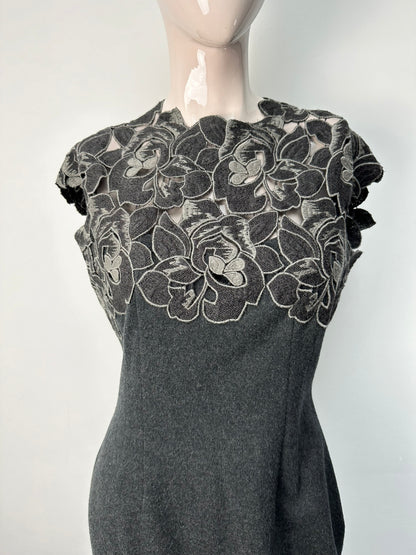 Blumarine wollen grijze jurk maat 38 (IT44)