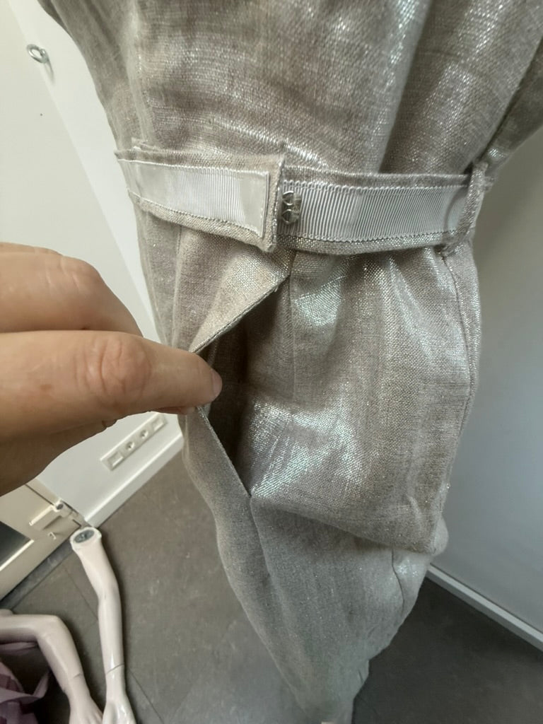 CHINE Jurk maat 3 Zilver-beige