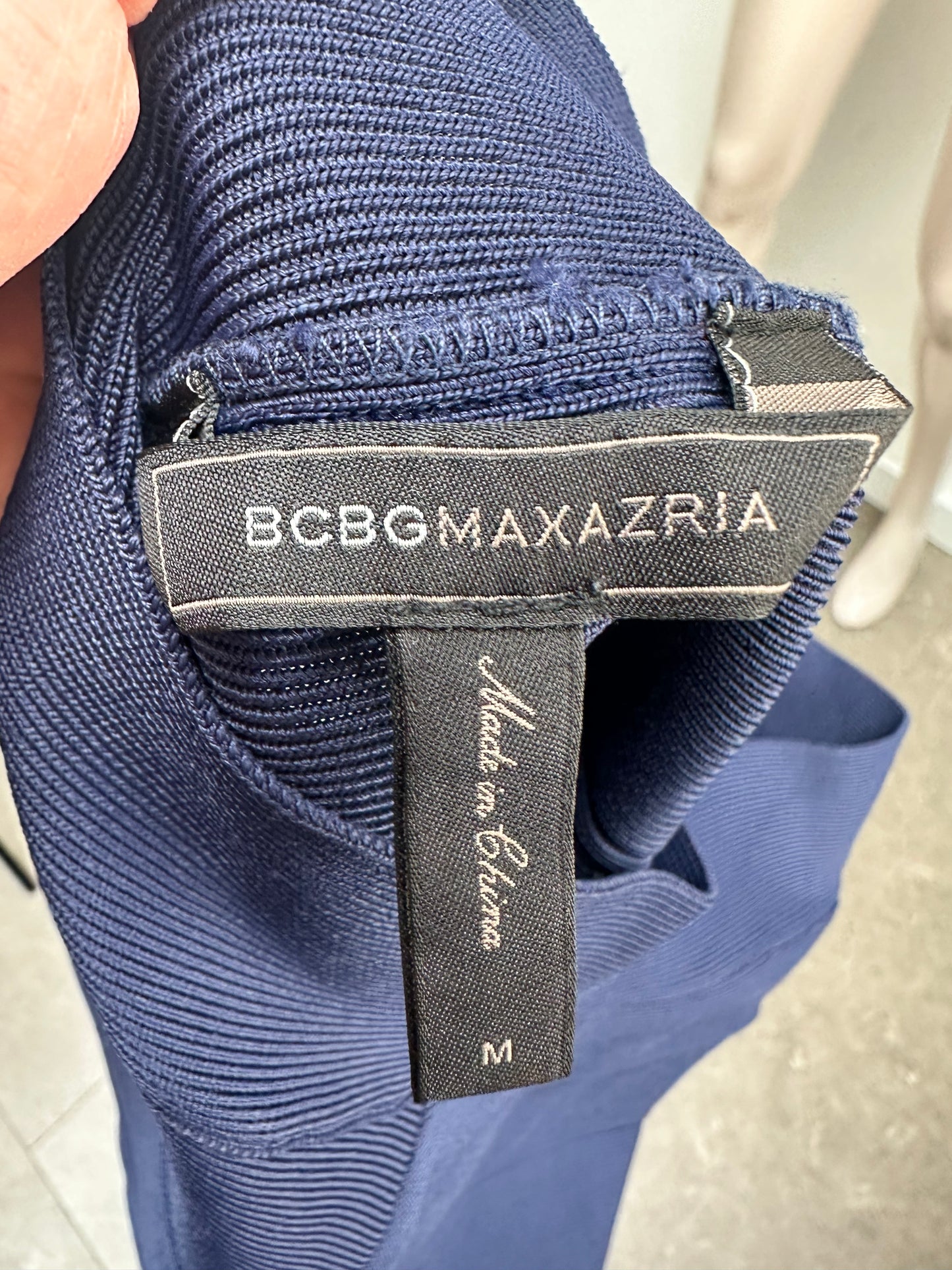 BCBGMAXAZRIA donkerblauwe bodycon rok maat M
