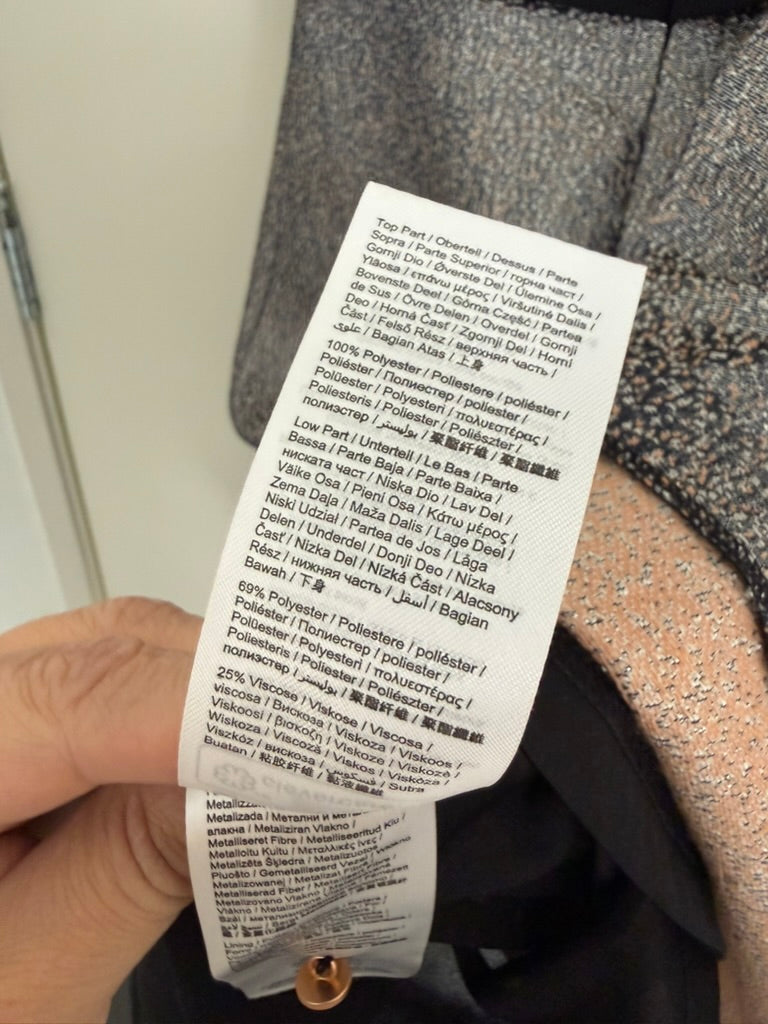 Esprit - Jurk - zwart/grijs, A-lijn, korte mouw - XS