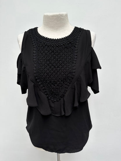 Unika offshoulder zwarte top maat M