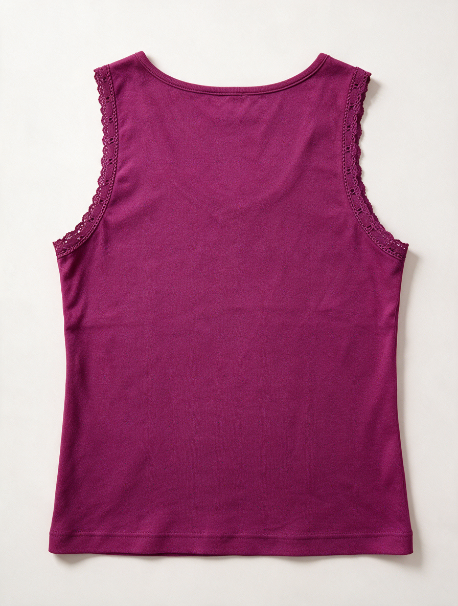 TAIFUN - Top - paars/roze, mouwloos, kantafwerking - L