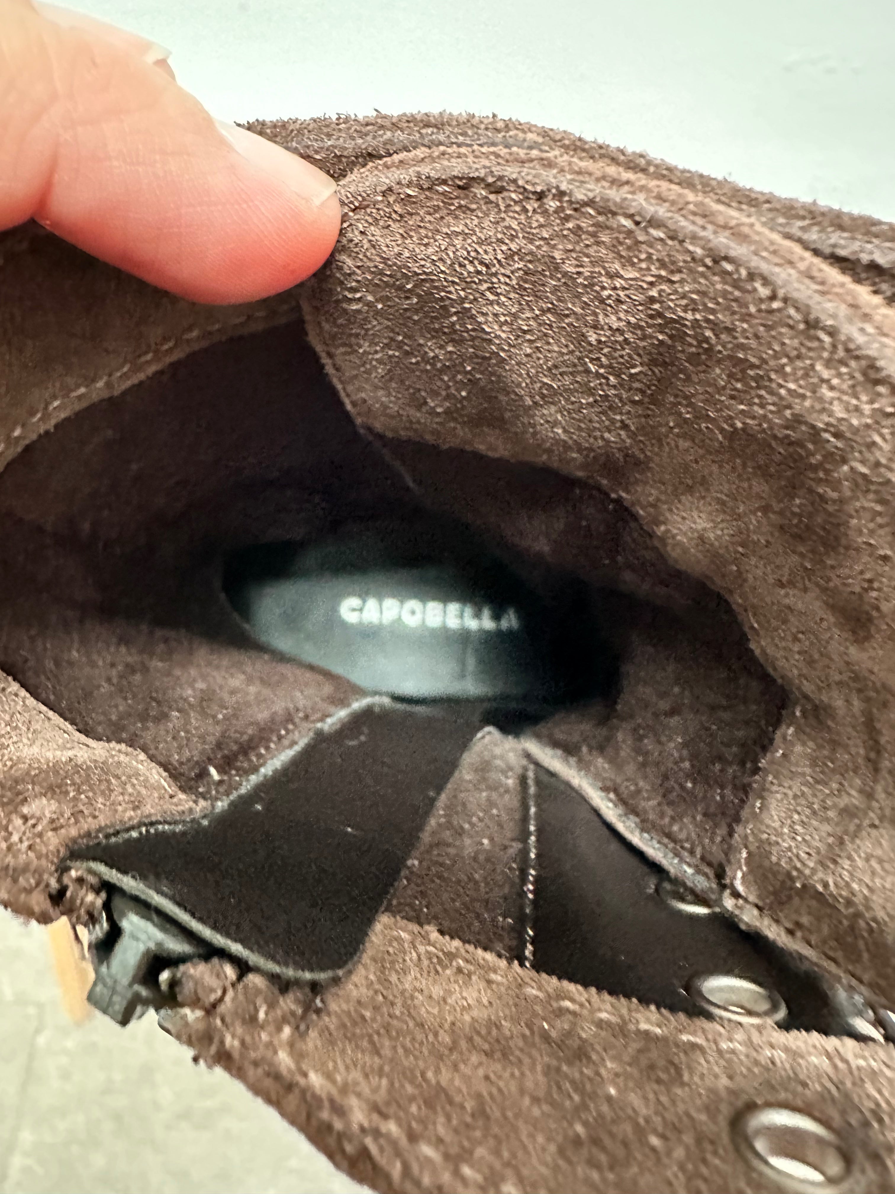 Capobello bruine veterlaarsjes suede maat 36