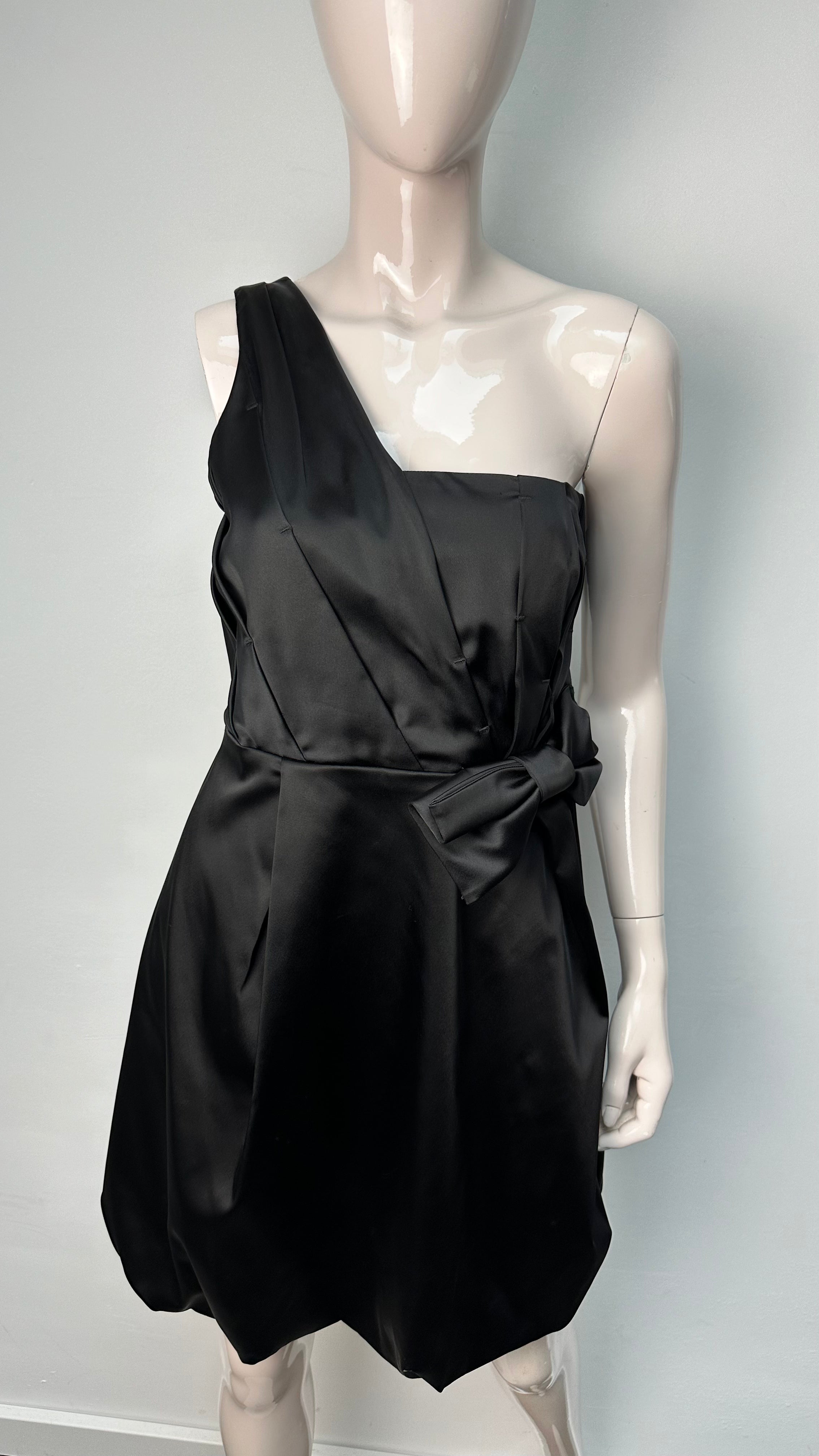 Pinko zwarte party dress asymmetrisch maat 38