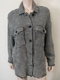 ZARA - Jas - pied-de-poule, oversized pasvorm, knoopsluiting - M