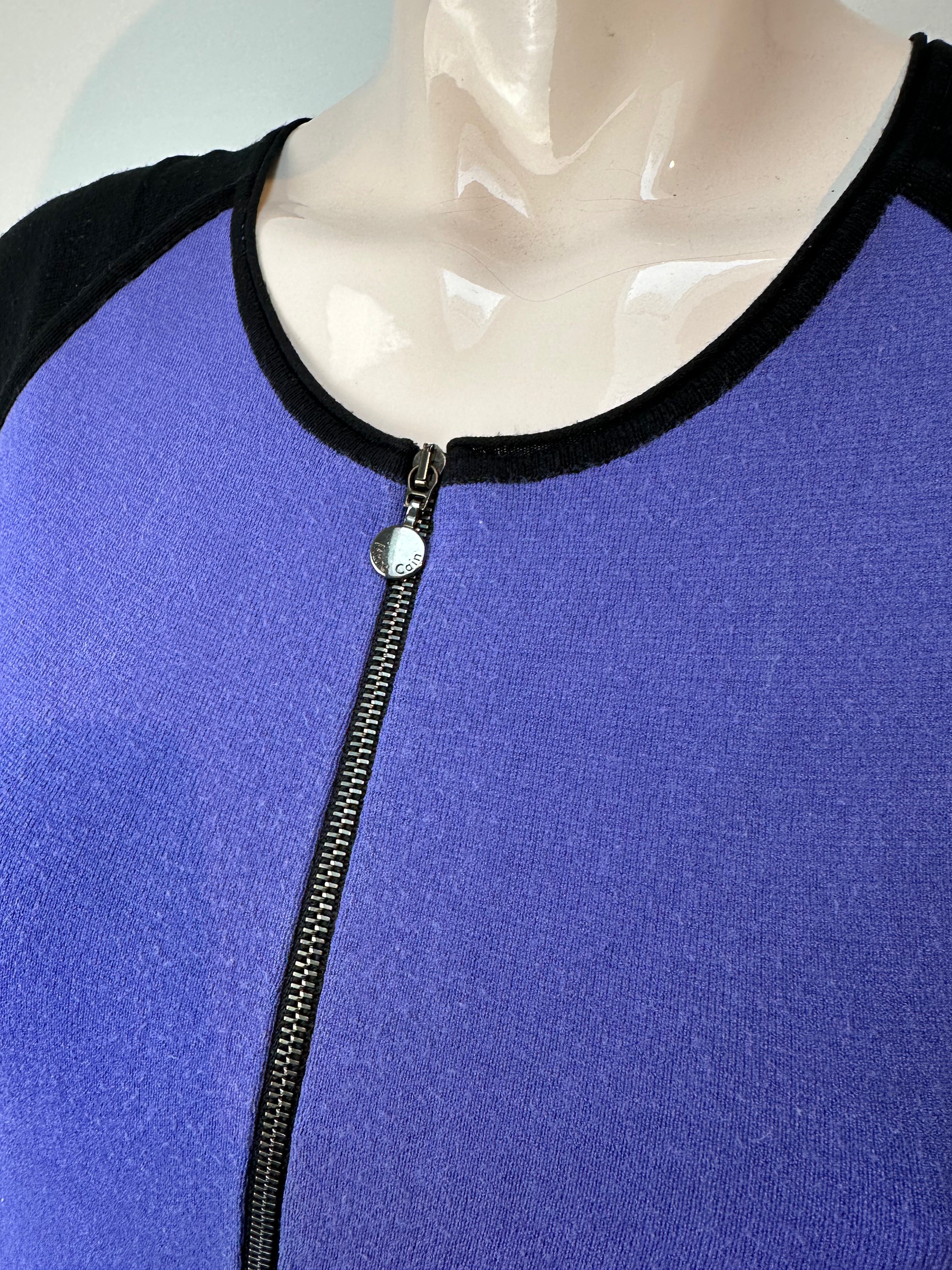 Marc Cain bodycon jurk zwart/paars maat M