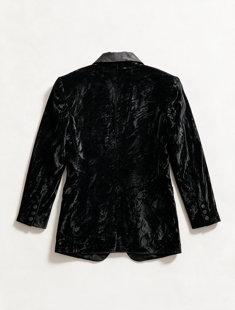 Morgan Taylor - Blazer - zwart, contrasterende revers, fluweelachtige stof - S
