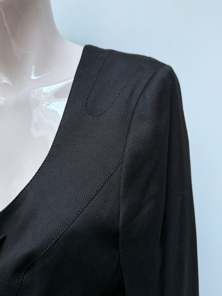 ESCADA - Blazer - zwart, strikdetail, ronde hals - 38