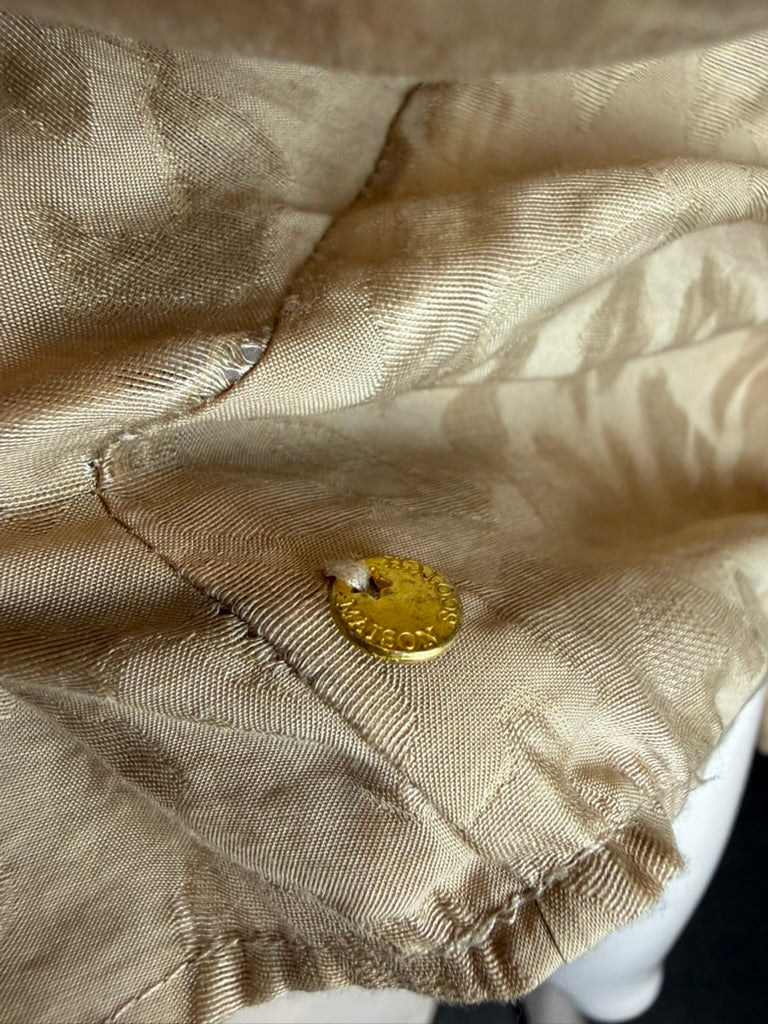 Scotch & Soda - Blouse - goud-beige, jacquard animal print, blinde knoopsluiting - XL
