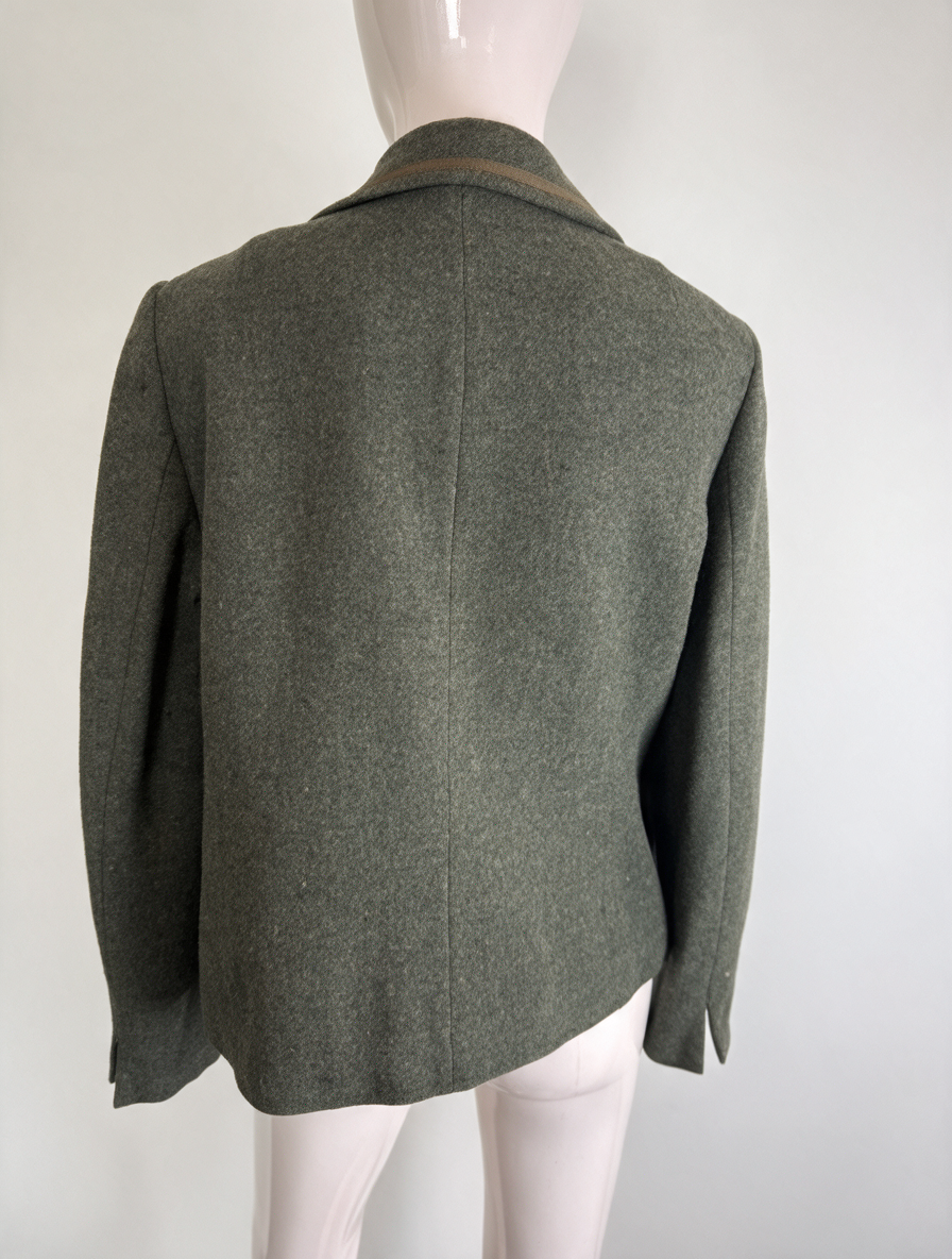 MONA - Blazer - groen, 100% scheerwol, getailleerd - XL