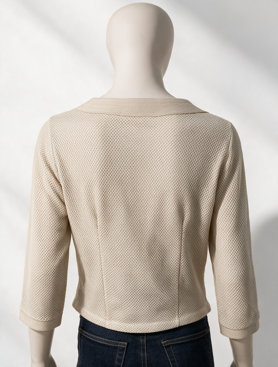 AIRFIELD - Vest - lichtbeige, opengewerkt mesh, zonder sluiting - S