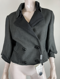 Sportmax tweed jasje - grijs, double-breasted, cropped model - XL