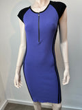 Marc Cain bodycon jurk zwart/paars maat M
