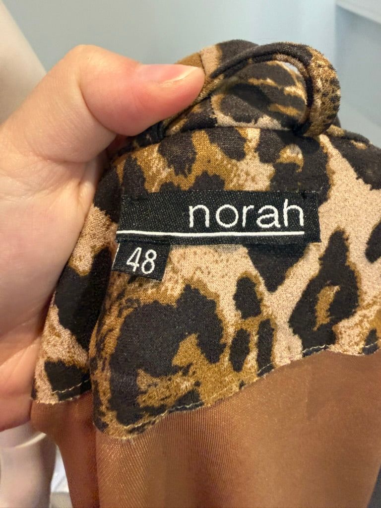 Norah - Jas - panterprint, open zonder sluiting, reverskraag - XXL