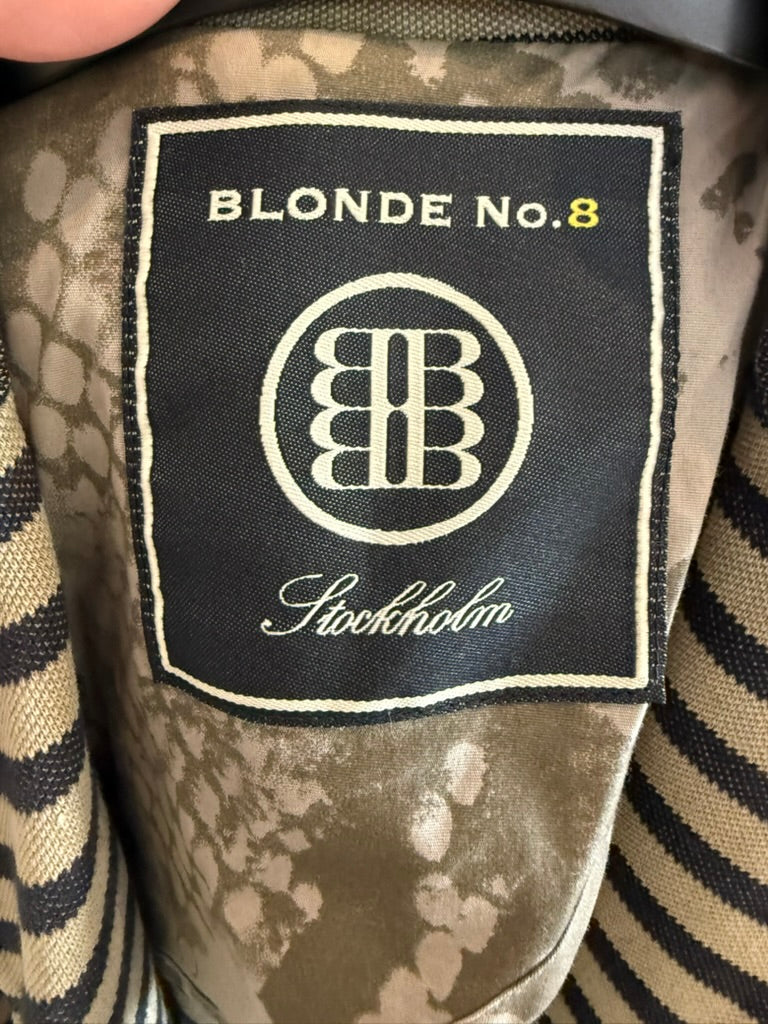 Blonde No.8 - Blazer - gestreept, beige en blauw, drie knopen - S