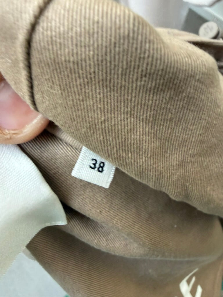 Marc O'Polo - Jas - beige, hoge kraag, drukknoopsluiting maat 38