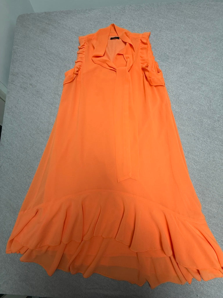 Fracomina - Jurk - oranje, mouwloos, V-hals - S