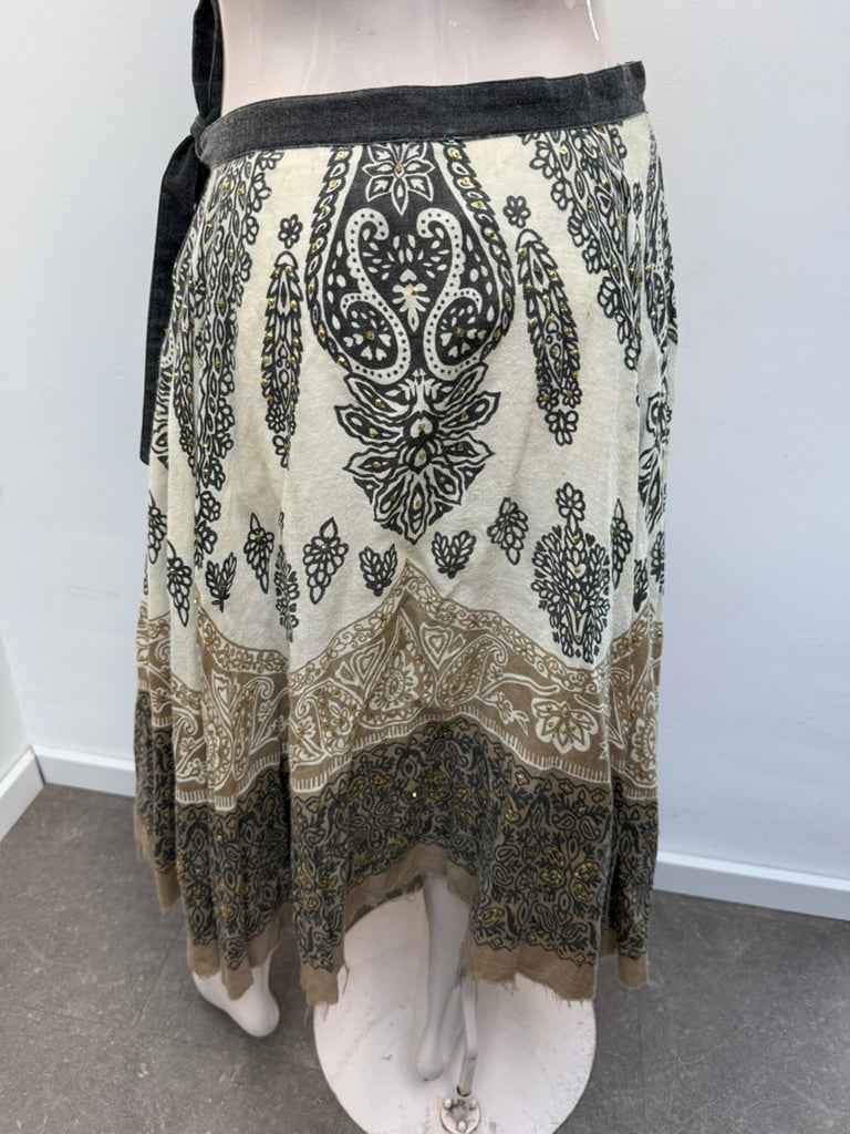 Pink Soda Rok maat 38 Beige, zwart en goud