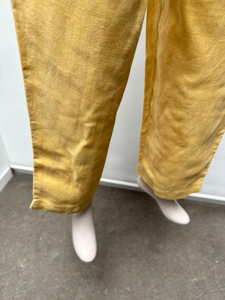 Marina Rinaldi gele linnen broek maat 44