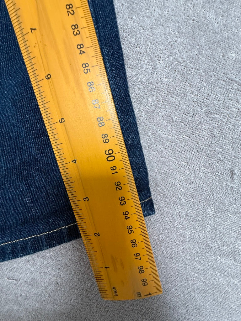 ba&sh jeans maat 1 – donkerblauwe straight fit denim - 100% katoen