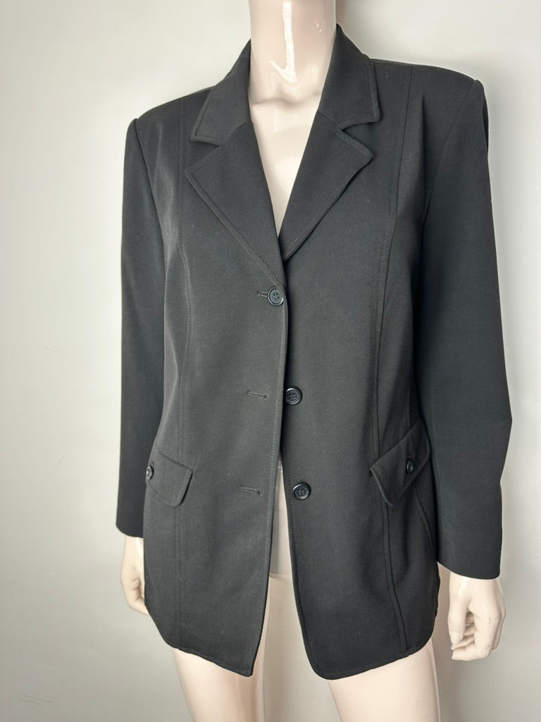 Paola! - Blazer - zwart, getailleerd, langer model, maat L